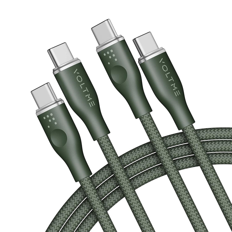 Usb C Cable (6Ft 100W, 2-Pack), Premium Nylon Usb C To Usb C Cable 2.0, Type C