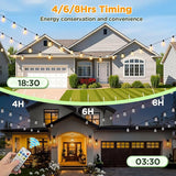 25FT Solar ST38 String Lights Waterproof USB Solar Powered Patio Lights with Remote Timer