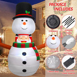 6Ft Christmas Inflatable Outdoor Decorations Animated Snowman Santa Claus Pop Up Xmas Blow Ups Holiday Yard Decor With L