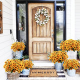 6 Bundles Sunflowers Artificial Flowers Daisy Mums Fake Flowers Outdoor Uv Resistant No Fade Fall Flowers 24 Stems Greenery Shrubs Indoor Outside Home Wedding Office Diy Garden Décor (Yellow)