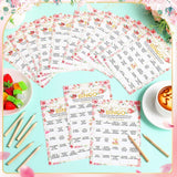 50 Pcs Find The Guest Game Bingo Cards With 20 Pcs Pencils Bridal Shower Wedding Bingo Game Pink Flower Tea Party Activity Favor Supply For Engagement Birthday Baby Shower Bachelorette, 5"X7"