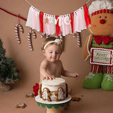 Christmas Gingerbread High Chair Banner - Merry Christmas Decorations For 1St Birthday,Little Gingerbread Man Xmas Garland (Snowflake Banner)