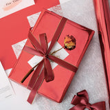 Red Metallic Wrapping Paper - 17 Inch X 33 Feet - Luxury Glossy Christmas Red Foil Paper W/Metallic Shine Solid Color Gift Wrap For Wedding Shower,Valentine'S Day,Birthday,Christmas,New Year