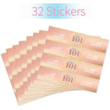 Happy 101St Birthday Water Bottle Stickers, 101 Years Old Birthday Water Bottle Label, Happy Birthday Party Decorations, Cheers To 101 Years Party Stickers Supplies 32 Stickers Rose Gold