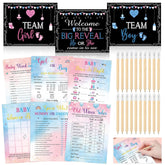 173 Pcs Gender Reveal Games For 25 Guests 6 Funny Baby Shower Games With 20 Pencils Boy Or Girl Gender Reveal Ideas Baby Bingo Prediction Guess Mommy Or Daddy Old Wives Tales Word Scramble