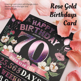 70Th Birthday Card For Women Her, Large 3D Pop Up 70Th Birthday Cards For Mom Grandma, Happy 70 Year Old Birthday Decorations For Wife Sister Funny Birthday Gifts, Back To 1956, Pink