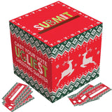 Ugly Sweater Contest Ballot Box And Voting Cards Set For Christmas New Year Party