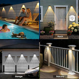8 Pack Solar Fence Lights 3 Modes Warm Neutral Cool White IP65 Waterproof Step Lights