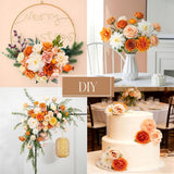 60 Pcs Artificial Flowers Hanging Decoration Wildflower Backdrop Curtains With 10 Hooks 328 Ft Fishing Line Diy Artificial Floral Garland Background Fake Rose For Fall Wedding Wall Arch