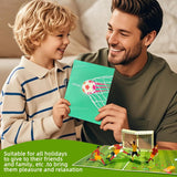 3D Football Pop-Up Card Father'S Day Card With Envelopes, Blank Greeting Cards, Sealing Stickers & Wish Cards - Birthday/World Cup/Graduation Gifts For Dad, Kids & Soccer Fans