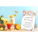 Baby Shower Game For A Message From The Bump,Wooden Baby Shower Game Sign With Stand,Boho Flower Babyshower Table Decoration,Baby Shower Welcome Sign,Party Supplies,Gender Reveal Ideas,-11