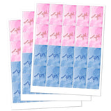 60 Team Girl Team Boy Mini Candy Bar Wrapper, Miniatures Candy Bar Stickers, Gender Reveal Pink And Blue Decorations, Party Favors, Made In Usa,
