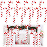 12Pcs Inflatable Candy Canes For Christmas Decorations,35 Inch Candy Sticks Balloon,Large Candy Canes Balloons For Xmas