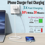 2 Pack iPhone Fast Charger with 6FT USB C to Lightning Cable 20W Type C Wall Charger Block for iPhone 14 13 12 11 XR XS SE iPad AirPods