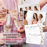 50 Packs Wedding Advice Cards Bridal Shower Game Cards Reception Guest Book For Bride Groom Newlywed Engagement Party Decoration -A04