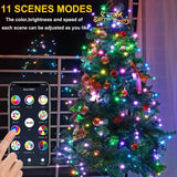 Smart Wifi Led Christmas Lights, App-Controlled Rgb Fairy String Lights, Ideal For Xmas Tree, Garden, Home, Party, Hallo