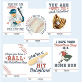 Baseball Sports Themed Valentines Day Card For Kids School Classroom Exchange (24 Included)