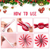 Christmas Hanging Paper Fans Decoration Christmas Peppermint Candy Hanging Ornaments Party Ceiling Hangings Deco Candy Tissue Paper Fans Backdrops Party Supply
