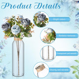 10 Sets Blue Rose Table Centerpiece Decor Bulk For Wedding, Artificial Blue Flower Bouquets Arrangement With Mason Jars Vase For Office Home Kitchen Tea Party Bridal Party Event Table Decor