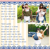 6 Sets Bottle Chug Baby Shower Games Plastic Baby Bottles Bibs Eye Mask Disposable Diapers Gender Reveal Games Baby Changing Diaper Race Game Decorations