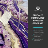 Gemstones Collection Mica Powder For Epoxy Resin - 100G - Epoxy Pigment Colors For Resin Art, Geode Art - Resin Pigment Powder And Cosmetic Grade Mica Powder - Epoxy Resin Pigment Set