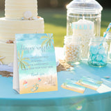 Summer Beach Baby Shower Games, Blue Ocean Diaper Raffle Tickets, Gender Reveal Party Decorations And Supplies, 1 Sign And 50 Cards Game Set-A09