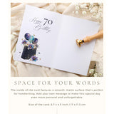 70Th Birthday Card For Women Stardust Lady - Premium 70Th Birthday Cards For Women With Premium Paper Envelope And Real Wax Seal - 6.7 X 4.5 Inch