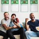 5 Pieces Square Game Sheet Posters Football Game Squares 100 Grids Score Record Posters Football Party Sports Games Decorations For Match Party, 11 X 17 Inches