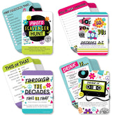 Big Dot of Happiness Through the Decades - 4 50s, 60s, 70s, 80s, and 90s Party Games - 10 Cards Each - Gamerific Bundle