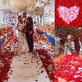 3000 Pcs Red Rose Petals, Artificial Silk Flower Rose Petals, Fake Rose Petals For Wedding Decorations, Romantic Night, Proposal, Anniversary,Parties, Events