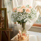30 Pcs Baby'S Breath Artificial Flowers Real Touch Faux Gypsophila Bouquet Diy Floral Bouquets Arrangement For Wedding Centerpieces And Decorations