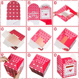 Valentines Day Card Box With 36 Sea Ocean Animals Cards Pink Heart Valentines Mailbox Boxes Set For Exchange Gifts Party Favors Supplies(Pink Heart)
