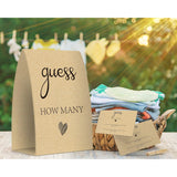 How Many, Kraft, Bridal Shower Decorations, Bridal Shower Games - One Sign And 50 Cards(003)