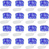 16 Pack Battery Operated LED Fairy Lights 10FT 30 LED Copper Wire String Lights IP65 Waterproof Mason Jar Lights Bendable Twinkle Lights for Indoor Outdoor Christmas Wedding Party Camping Decor