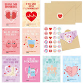 Funny Medical Valentines Day Cards: 24 Pcs Valentine Card For Nurses Coworkers, Healthcare Pun Valentine'S Day Cards With Envelopes & Stickers, Cute Nurse Doctor V-Day Gifts For Office Hospital