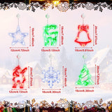 6 Pcs Christmas Window Lights Battery Operated Christmas Indoor Window Lights Decor With Suction Cup Bell Elk Santa Clau