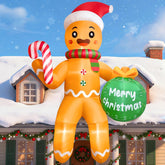 11Ft Christmas Inflatable Outdoor Decoration, Climbing Gingerbread Inflatable Blow Up Yard Decorations With Led Lights,
