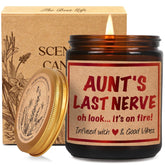 Thanksgiving Candle Gifts For Aunt From Niece Nephew, Unique Aunt'S Last Nerve Candle, Cool Aunts Birthday Christmas Lavender & Vanilla Candles Gift Ideas, Best Auntie Candles Gifts For Women-101
