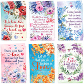 24Pcs Religious Valentines Day Cards Floral Happy Valentine'S Day Christian Greeting Card Bulk Assortment With Envelopes And Stickers For Adults Kids Party Favors Supplies