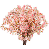 12 Pack 40.5 Inch Artificial Cherry Blossom Branches Bulk Fake Cherry Blossom Flowers Long Stems Silk Faux Pink Cherry Flower Vase Arrangement For Wedding Table Centerpiece Diy Home Decor