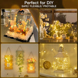 66Ft 200 Led Outdoor String Lights, Warm White Christmas Fairy Light Battery Operated With Remote, Led Twinkle Lights Fo