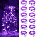 12 Pack Fairy Lights Battery Operated, 7Ft 20 Mini Led Silver Wire Twinkle Lights For Diy, Parties, Wedding, Bedroom, Ch