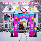 Christmas Inflatable Archway Outdoor Decoration – 12Ft Nutcracker Soldier Inflatable Arch With Led Lights, Christmas Blo