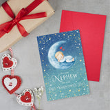 Cute First Valentine'S Day Card For Nephew, Starry Themed 1St Valentines Card From Aunt Uncle, For You Nephew On Your First Valentine'S Day