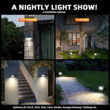 4 Pack 40 LED Solar Spot Lights IP65 Waterproof USB & Solar Powered Landscape Lights