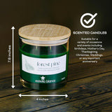 Forest Pine Scented Candle 14.5Oz, Soy Wax Candle With Long-Lasting Burn For Home And Gifting