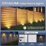 12 Pack Solar In Ground Fence Lights Warm White Waterproof No Drill Perimeter Lighting