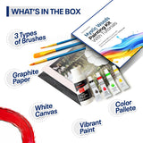Diy Art Painting Kit For Adults – Learn To Paint Mystic Woods With Video Tutorials – 9 Pieces Acrylic Paint Set For Adults –Perfect Christmas Crafts & Holiday Gifts For Art Lovers