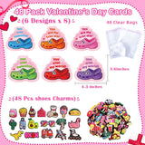 Valentines Day Cards For Kids Classroom Exchange?48 Pack Kids Valentine'S Day Cards With 48 Unique Charms & Goodie Bags,Valentine Gifts For School
