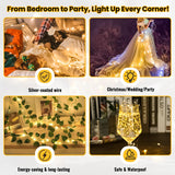 30 Pack Fairy Lights Battery Operated Warm White,7Ft 20Led Mini String Light, Waterproof Twinkle Light Silver Copper Wir